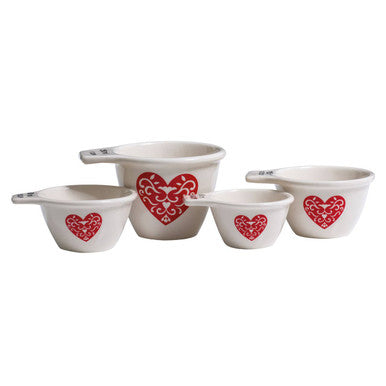 Set of 4 Heart Measuring Cups | Lola