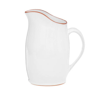 Terracotta White Glazed Pitcher | Calisto
