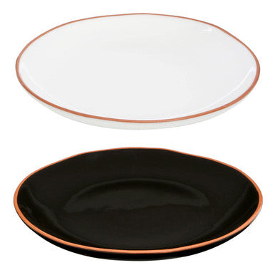 Terracotta White Glazed Dinner Plate | Calisto
