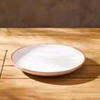 Terracotta White Glazed Dinner Plate | Calisto