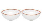 Terracotta Set of 2 White Glazed Mini Bowls | Calisto