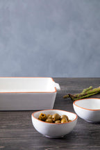 Terracotta White Glazed Oven to Table Dish | Calisto