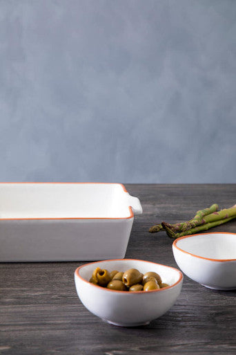 Terracotta White Glazed Oven to Table Dish | Calisto
