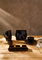 Terracotta Black Glazed Pitcher | Calisto