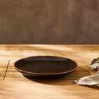 Black Glazed Terracotta Dinner Plate | Calisto