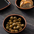 Black Glazed Terracotta Set of 2 Small Bowls | Calisto
