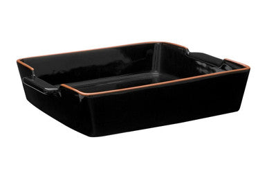 Terracotta Black Glazed Oven to Table Dish | Calisto