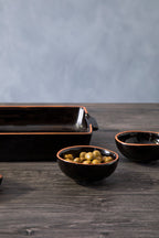 Terracotta Black Glazed Oven to Table Dish | Calisto