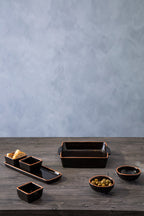 Terracotta Black Glazed Oven to Table Dish | Calisto