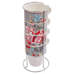 Set of Four Stackable Mugs with Stand | Pippa