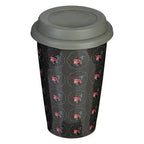 Ditsy Floral Ceramic Reusable Mug with Silicone Lid | Taza