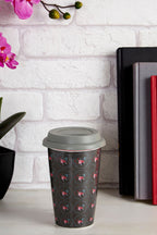 Ditsy Floral Ceramic Reusable Mug with Silicone Lid | Taza