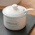 Sugar Pot with Lid and Spoon | Homestead