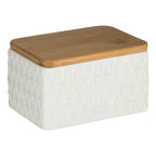 White Butter Dish with Bamboo Lid | Geome