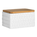 White Butter Dish with Bamboo Lid | Geome