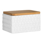 White Butter Dish with Bamboo Lid | Geome