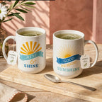 Set of Two Sunshine Mugs | New Bone China Mugs