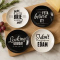 Set of Four Cheese Plates | Pun and Games