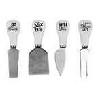 Set of 4 Cheese Knives | Pun and Games