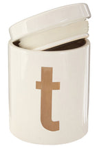 White and Gold Tea Canister | Mono