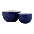 Set of Two Blue and White Mixing Bowls | Gigi