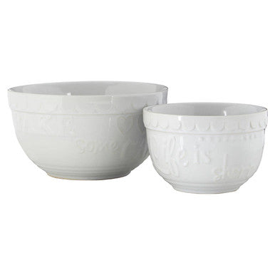 White Set of Two Mixing Bowls | Gigi