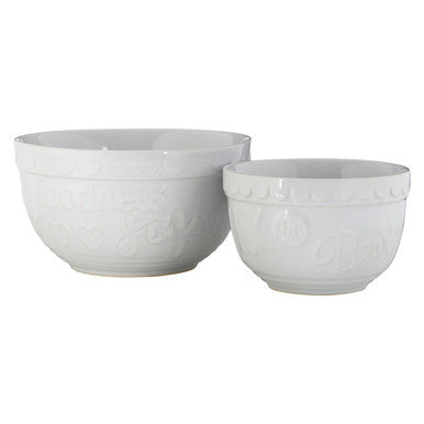 White Set of Two Mixing Bowls | Gigi