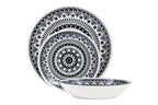 12 Piece Black and White Dinner Set | Maya