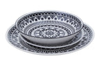 12 Piece Black and White Dinner Set | Maya