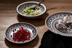 12 Piece Black and White Dinner Set | Maya