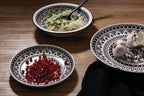 12 Piece Black and White Dinner Set | Maya