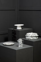 12 Piece Black and White Dinner Set | Maya