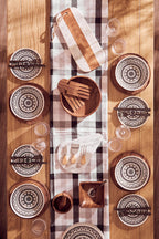 12 Piece Black and White Dinner Set | Maya