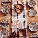 12 Piece Black and White Dinner Set | Maya