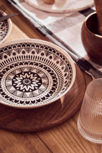 12 Piece Black and White Dinner Set | Maya