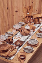 12 Piece Black and White Dinner Set | Maya