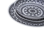 12 Piece Black and White Dinner Set | Maya