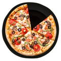 Black Stoneware Pizza Plate | Hygge