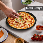 Black Stoneware Pizza Plate | Hygge