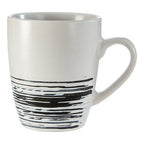 Set of 4 White and Black Effect Mugs | Middag