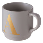 Signet Grey Monogram Mug, A
