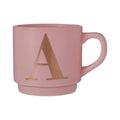 Signet Pink Monogram Mug, A