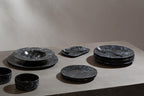 Black Marble Effect Pizza Plate | Hygge