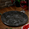 Black Marble Effect Pizza Plate | Hygge