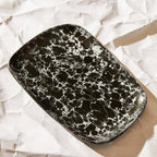 Large Black Marble Effect Serving Platter | Hygge