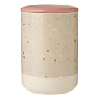 Large Fine Earthenware Grey White Storage Canister | Lozica