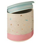 Medium Fine Earthenware Grey Pink Storage Canister | Lozica