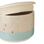Small Fine Earthenware Grey Blue Storage Canister | Lozica