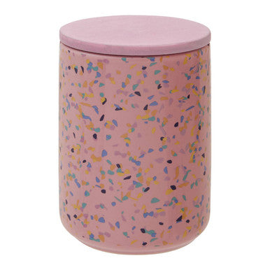 Large Pink Terrazzo Storage Canister | Yuki