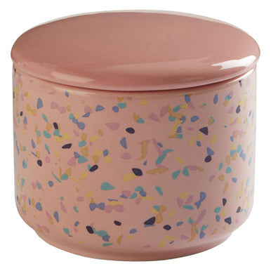 Small Pink Terrazzo Storage Canister | Yuki
